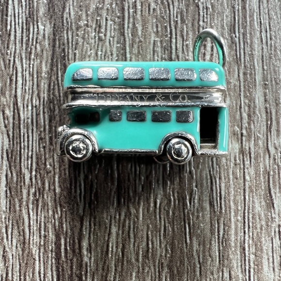 Tiffany & Co. blue enamel double decker bus charm - Picture 2 of 10
